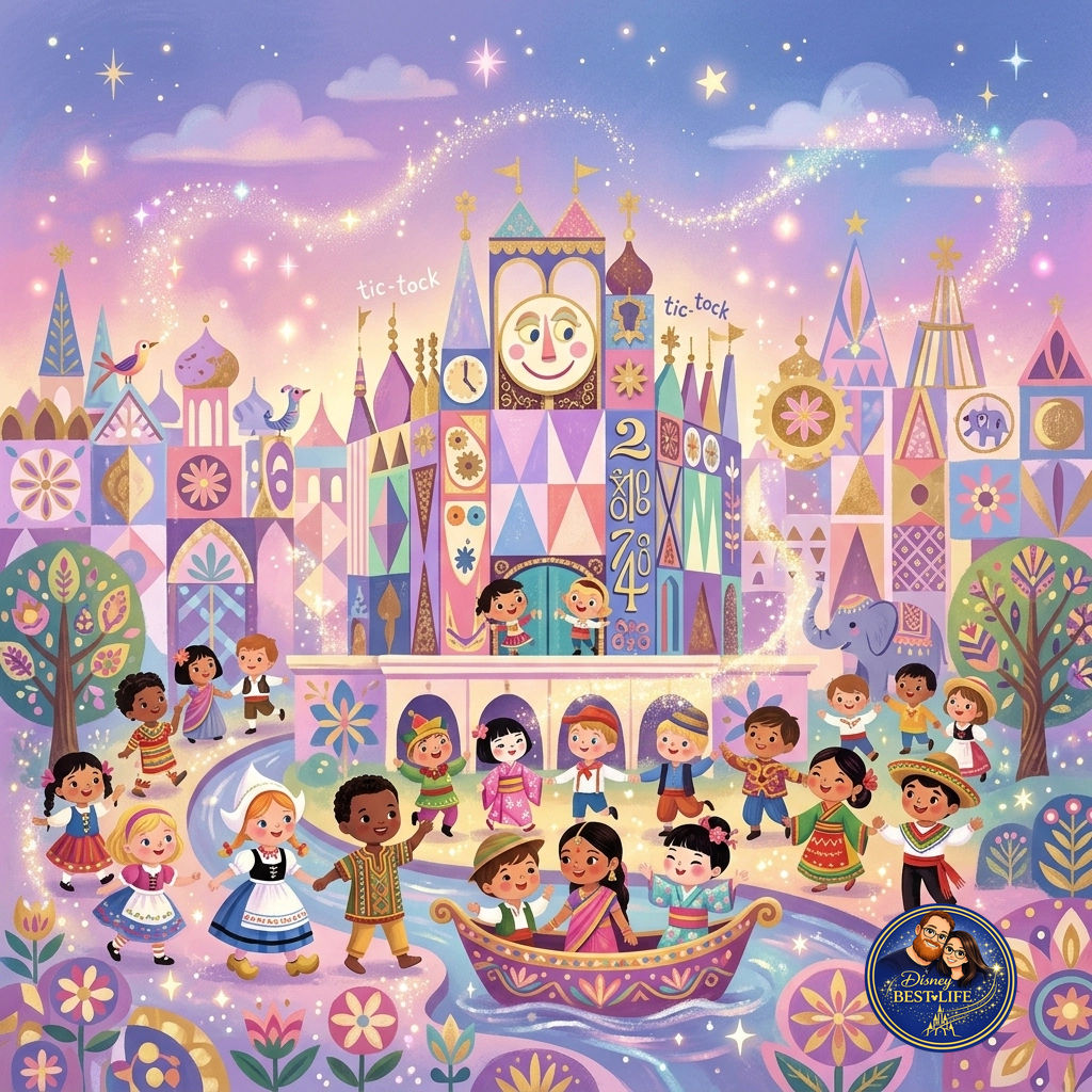 DisneyBestLife's tweet photo. Did you know 'it's a small world' debuted at the 1964 New York World's Fair? 🌎 Mary Blair’s iconic design and the Sherman Brothers' song have melted hearts for 60+ years! A true testament to Walt's vision of unity. 💖✨ #DisneyHistory #SmallWorld #Imagineering https://t.co/4vVGcXZ3g6