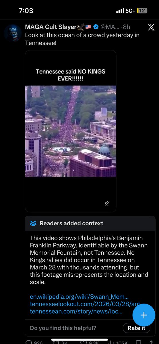 GabeD361's tweet photo. @MAGACult2 Imagine getting fact checked by readers context😂😂😂 https://t.co/Dxp9uNHKOd