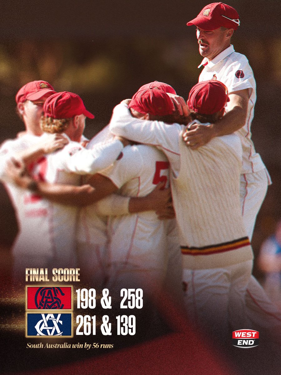 Back to back!

Your South Australian's have won a thriller to secure a consecutive Sheffield Shield 🛡️