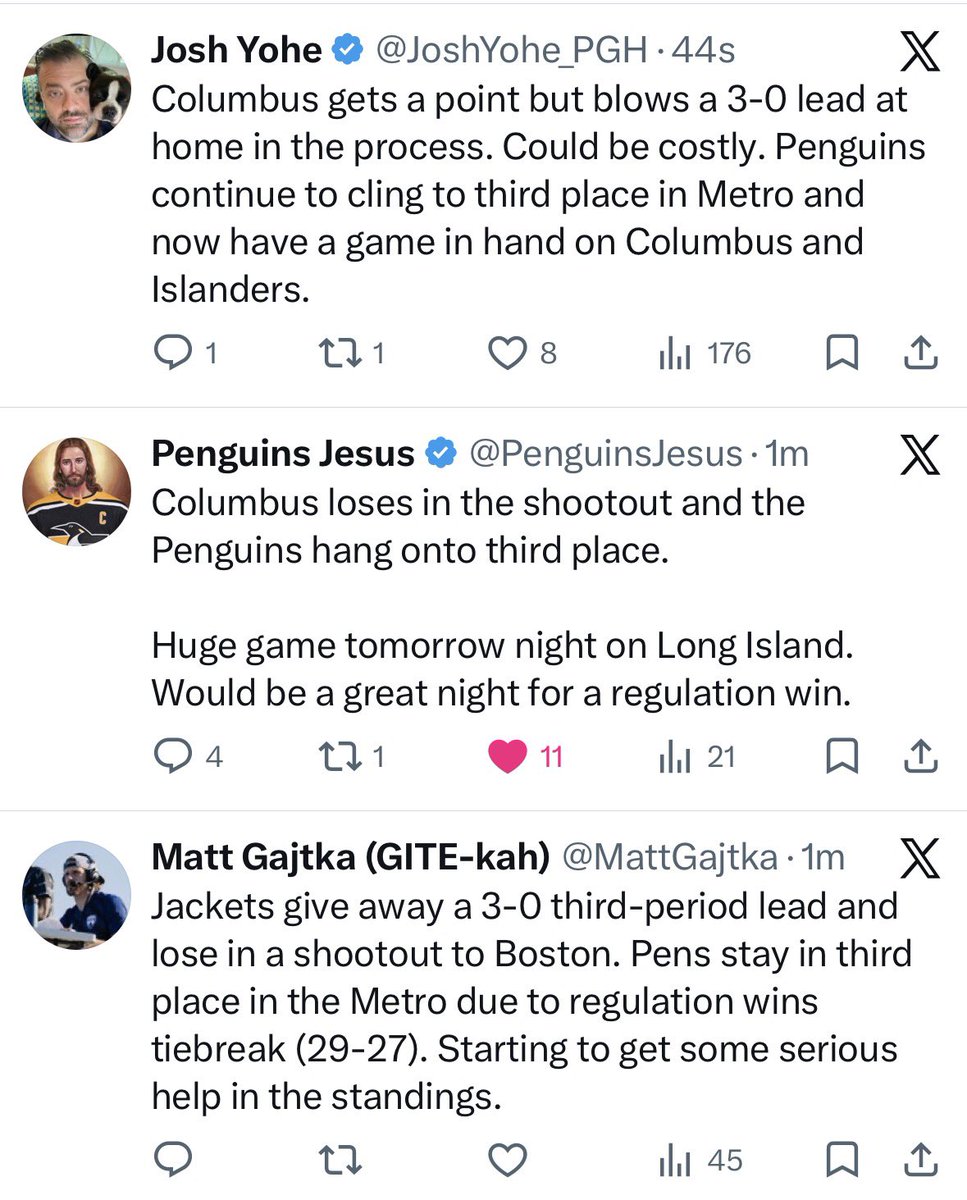 lol think the <a href="/penguins/">Pittsburgh Penguins</a> race is tight?
<a href="/JoshYohe_PGH/">Josh Yohe</a> <a href="/2ForTalking/">2 For Talking</a> <a href="/Cory_Tucek/">Cory Tucek</a> <a href="/joebartnick/">Joe Bartnick</a> <a href="/PenguinsJesus/">Penguins Jesus</a> <a href="/MattGajtka/">Matt Gajtka (GITE-kah)</a>