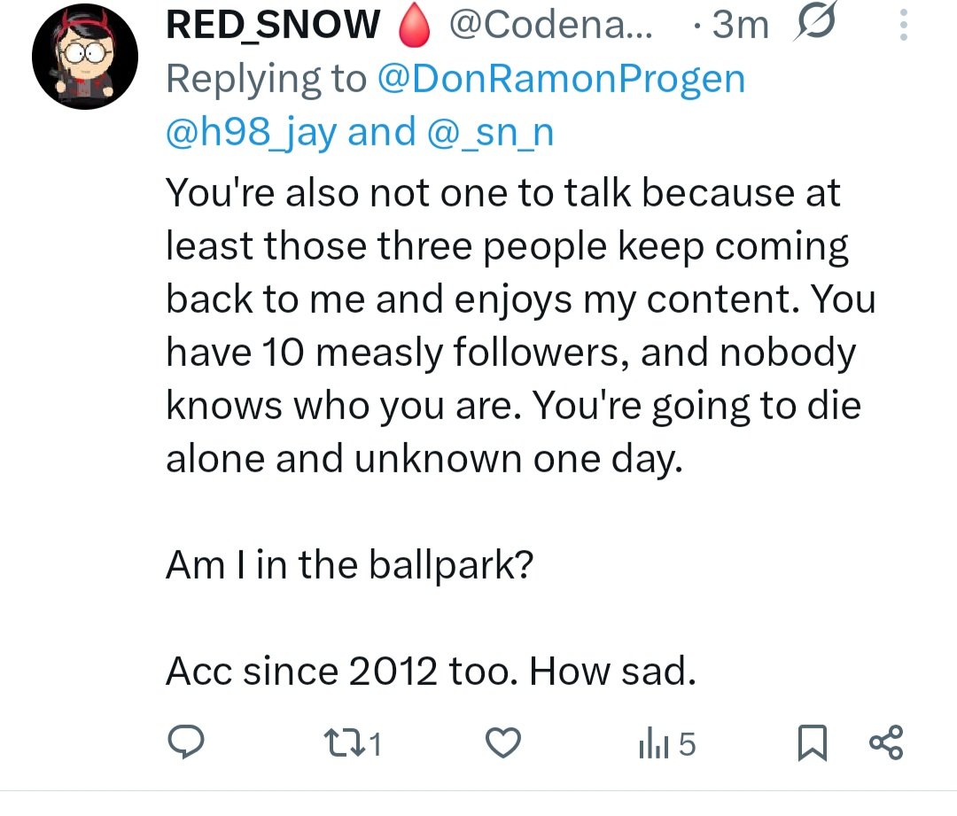 Sad nobody who's had only ten followers since 2012 says ill never be as successful as other vtubers.