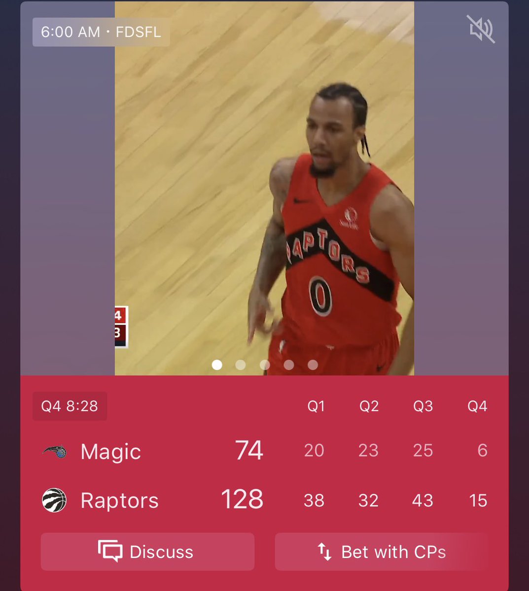 The Raptors are up by 54 points against the Magic‼️