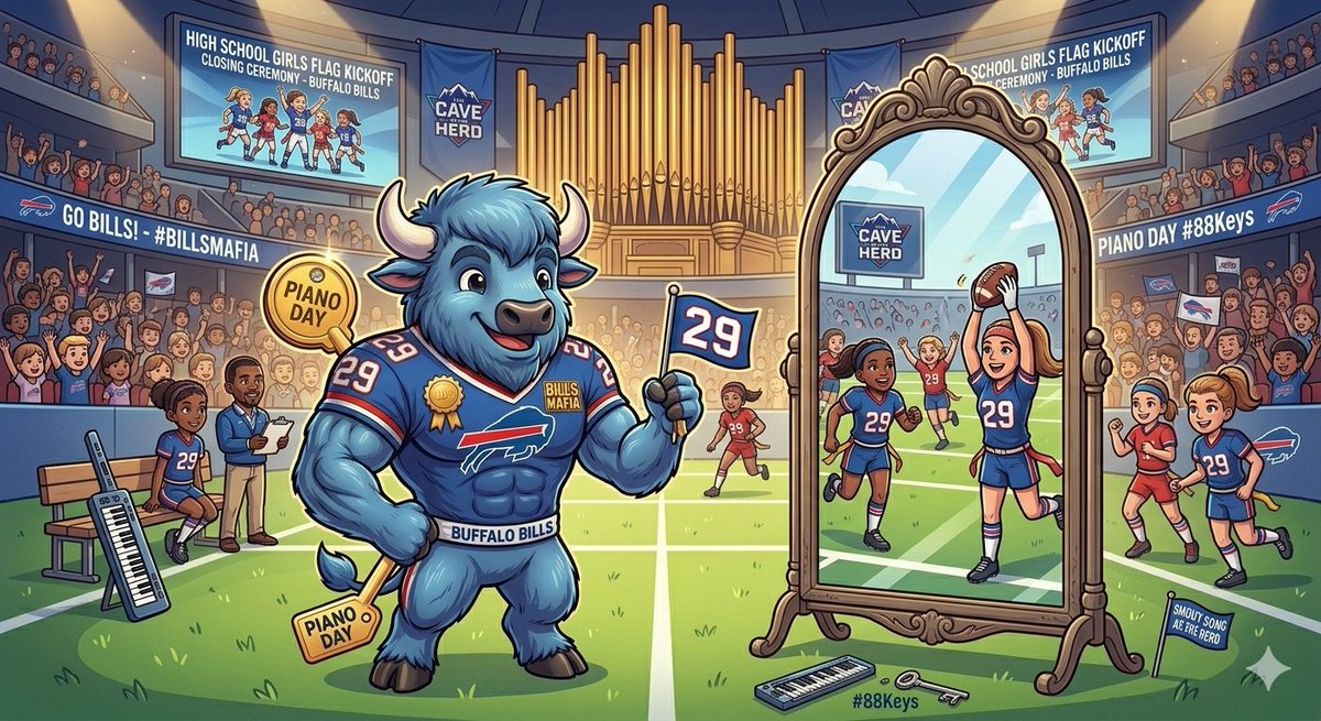 DanielL49840574's tweet photo. Post 10/10
El fútbol americano evoluciona y el Flag es la nueva frontera. 🌌✨ ¿Listos para apoyar a las nuevas leyendas de Buffalo?🤘🔥 Nos vemos en el AdPro Center. ¡Go Bills! 🦬💙

 #FutureIsFemale #NFLFlag #BillsNation #SundayVibes https://t.co/QxBe8aYnI5