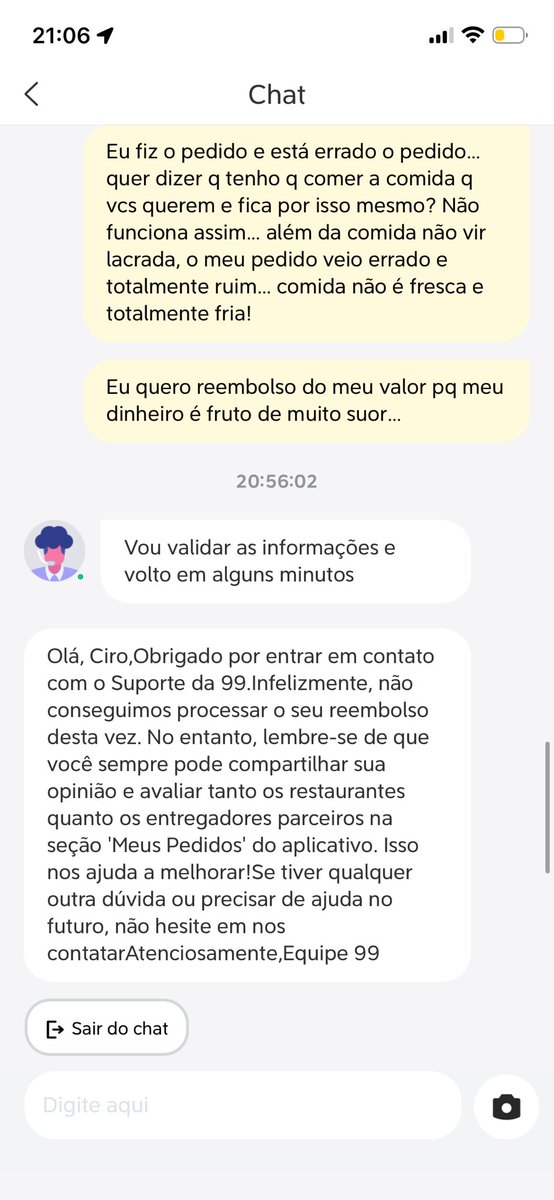 ciro_cardassi's tweet photo. @voude99 será que preciso vir aqui em rede social pra saber se conseguem resolver meu pedido? Bem difícil lidar com o app de gasta food de vcs… 

?? https://t.co/K3z1yFtE7G