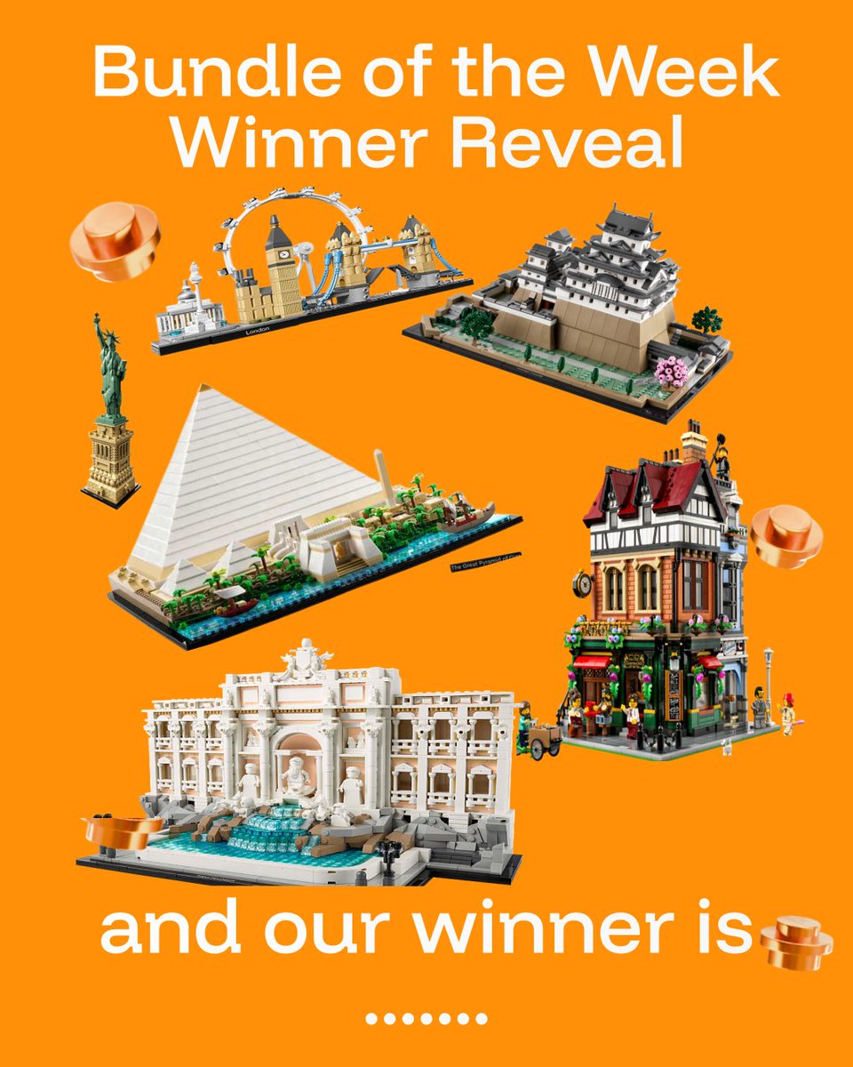 emagineerworld's tweet photo. ⏰ It's announcement time! Here's our #emagineer #BOTW champion!

It was a race to the finish, but as fast as cars and ninjas can be, the stunning world sights captured the win 🎉 Congrats to Pioneer Murph for winning these gorgeous sets!

🔥 Our new #LEGO #giveaway is now live! https://t.co/BFwOGPXk6H