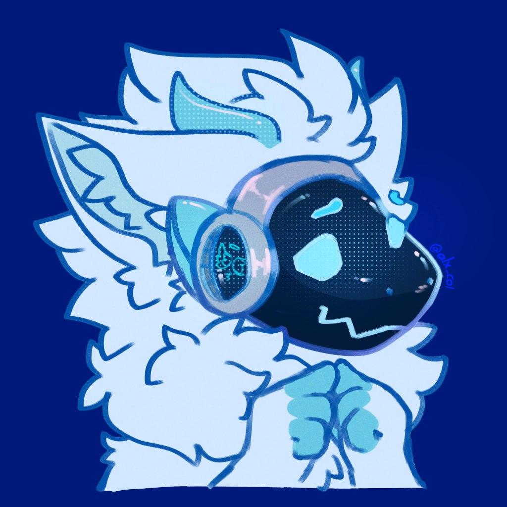 More recent art!
I need to upload art more often, lol 

#furry #digitalart #protogen