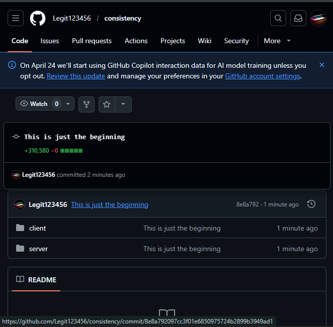 _InfiniteDomain's tweet photo. Day 5/365 Days 
Didn't do much today, preparing for exams. So I just showed up fix the code structure and pushed to GitHub.

#buildinginpublic https://t.co/DJZj29AxOp
