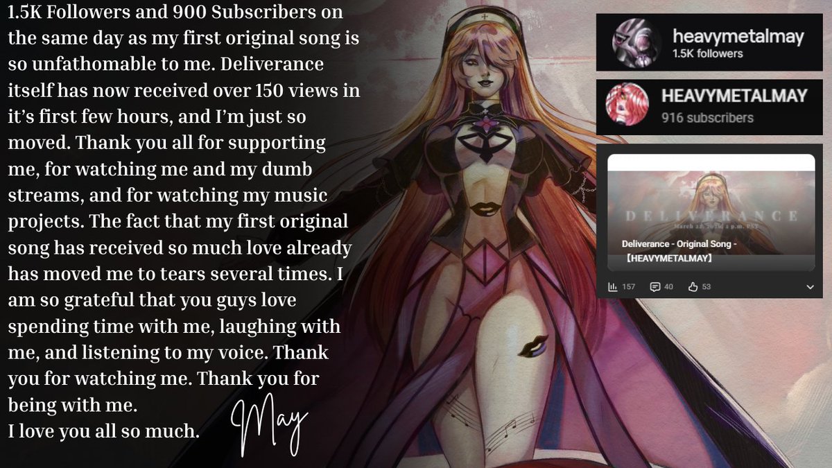 May 🎶💜 The Metal Nun tweet media