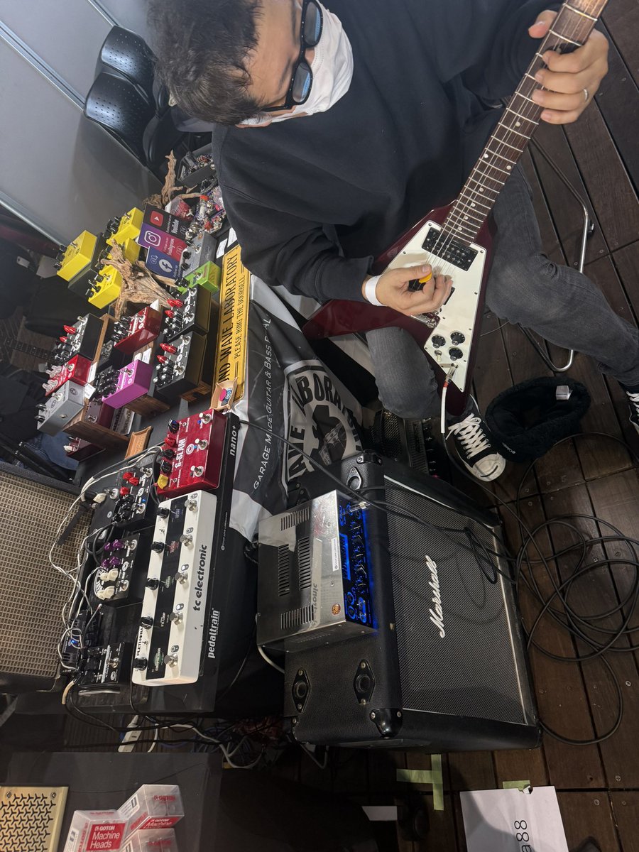 shu0044's tweet photo. 3月28（土）29（日）横浜MUSIC STYLE2026沢山の方達に新作Pedalを試していただきました！G-SLAM 3chOver driveは完売！予約分は順次発送させていただきます！まだまだあっと言うような製品を作って行きますのでよろしくお願い致します！#yms_2026 https://t.co/naomvzu7xg