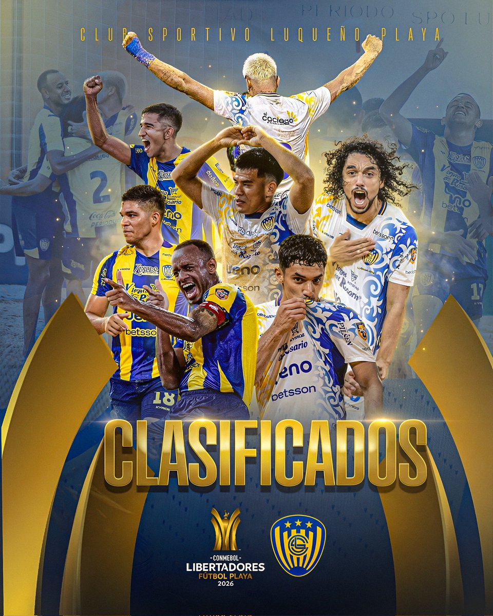 🏆💪¡𝗢𝗯𝗷𝗲𝘁𝗶𝘃𝗼 𝗶𝗻𝘁𝗲𝗿𝗻𝗮𝗰𝗶𝗼𝗻𝗮𝗹!

Luqueño Fútbol Playa clasificó a la Libertadores 2026 y representará al país en Brasil del 03 al 10 de mayo 🇧🇷

¡A dejarlo todo! 🇺🇦