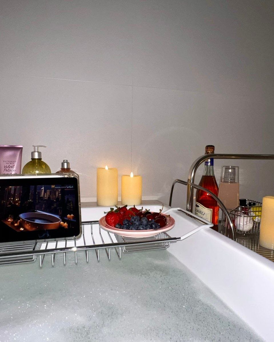 Wrapped in warmth, a gentle bath turning winter nights into pure comfort and calm 🤍🛁✨
   #atmosphericbathing