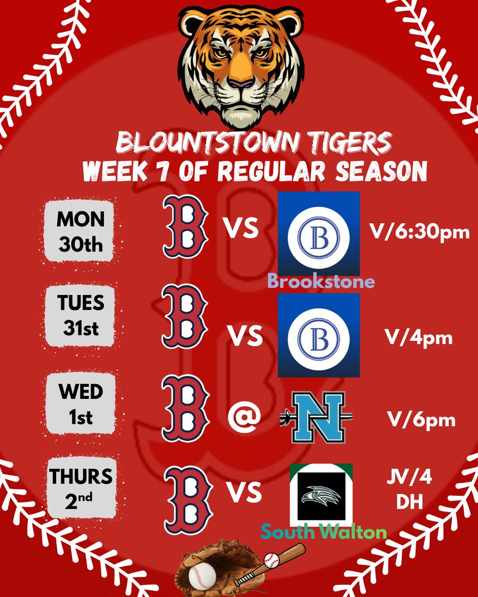 EmHornebaseball's tweet photo. Let's Go Tigers!! Busy week ahead. https://t.co/NzZ08EYQFJ