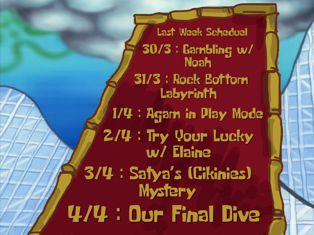 𝐖𝐞𝐞𝐤 #𝟒 : 𝘍𝘪𝘯𝘢𝘭 𝘸𝘦𝘦𝘬, 𝘧𝘪𝘯𝘢𝘭 𝘥𝘪𝘷𝘦.
𝘾𝙞𝙠𝙞𝙣𝙞𝙚𝙨, 𝙡𝙚𝙩’𝙨 𝙢𝙖𝙠𝙚 𝙞𝙩 𝙤𝙣𝙚 𝙡𝙖𝙨𝙩 𝙬𝙖𝙫𝙚˖°🌊⋆🐚🫧
ᅠᅠ