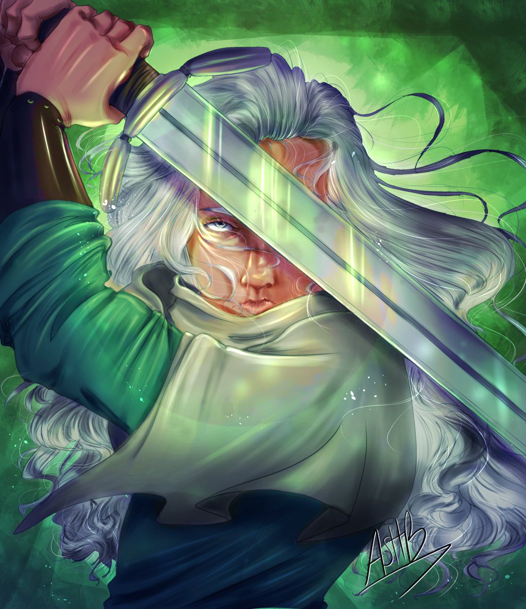 Silas~ 💚⚔️

OC Commission for <a href="/Dragons_of_Ara/">Kay</a> 
I love his hair and developing this composition!