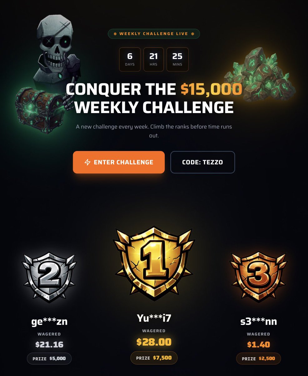 Tezzo100x's tweet photo. $15,000 WEEKLY @GAMBA LEADERBOARD IS NOW LIVE‼️

Sign up here to participate👀👇
https://t.co/lGFmJsrTjg https://t.co/06p50wdrRf