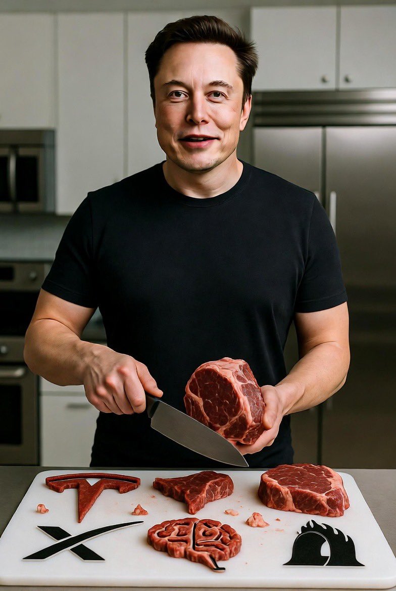 Peterpay's tweet photo. @elonmusk When the chef trims and just let the sous chef improve https://t.co/8qqDxtaSss