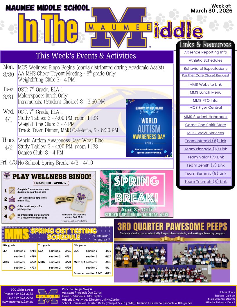 Maumee Middle School - Mrs. Wojcik tweet media