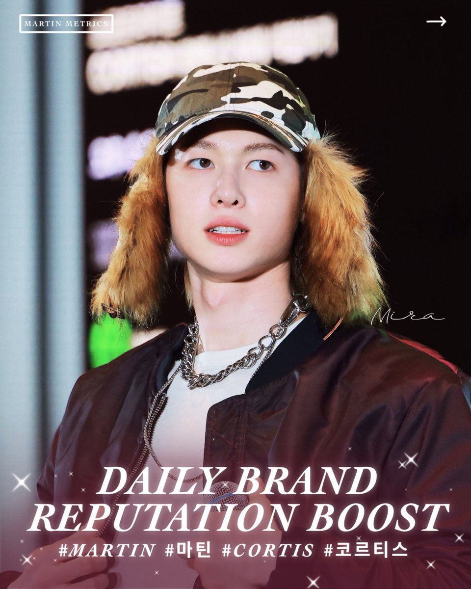 [30032026] DAILY BRAND REPUTATION BOOST FOR MARTIN

✨ Brand Reputation:
🛎️ Goal: 130 Replies

Like &amp; RT:
📌 No emojis
📌 Add pics, gifs, videos
📌 Don’t reply same

To praise, encourage, and show love for Martin. This can be done in English or Korean with hashtags.
#MARTIN #마틴