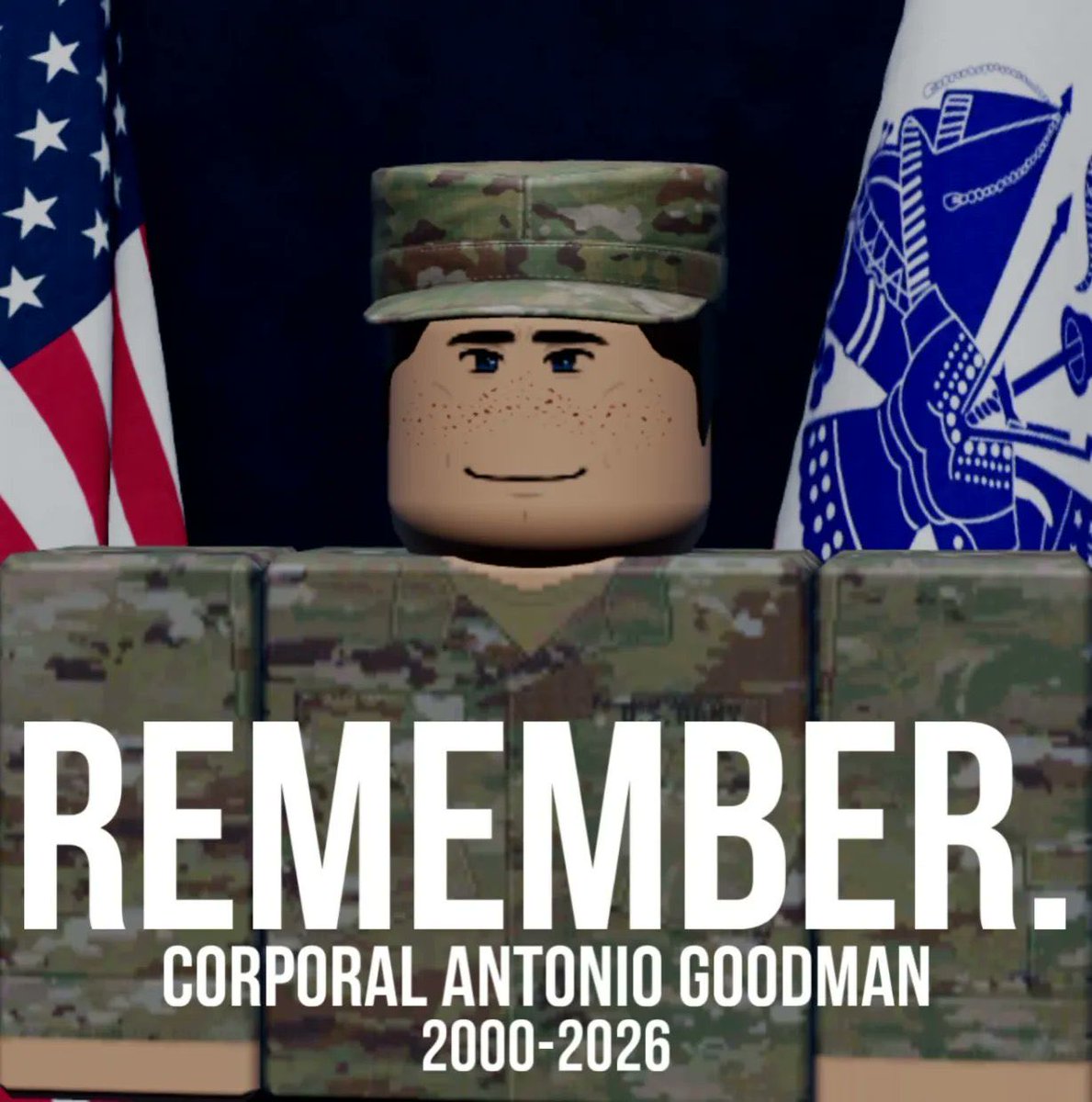 I am praying for the families of Antonio Goodman. He was an American Patriot who never stopped fighting for his country. Next Senate session I will be introducing legislation to honor him. We need more patriots like him.