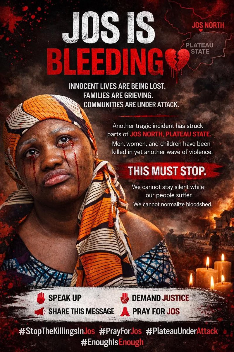 Friijay's tweet photo. Pray for Jos Plateau State, there was an attack last night at Anguwan Rukuba, at about 8pm 29/03/2026. God have mercy. But when is all this going to stop? https://t.co/n9j5JLlyjO