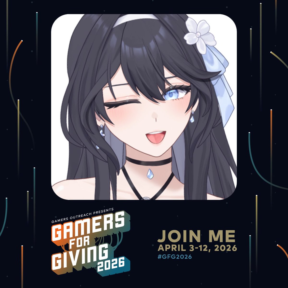 Sky_Dazes's tweet photo. Hi Cloudies! I'm happy to announce that I will be participating on a charity event with @GamersOutreach #GFG2026 https://t.co/XpK3iK775D
