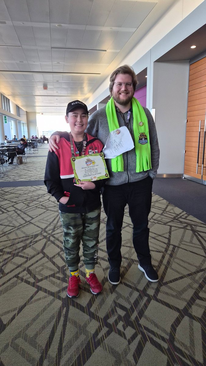 PaxPokemon's tweet photo. Another challenger has beaten the #paxeast Pokemon League and has been crowned champion! https://t.co/idqC11LQgI