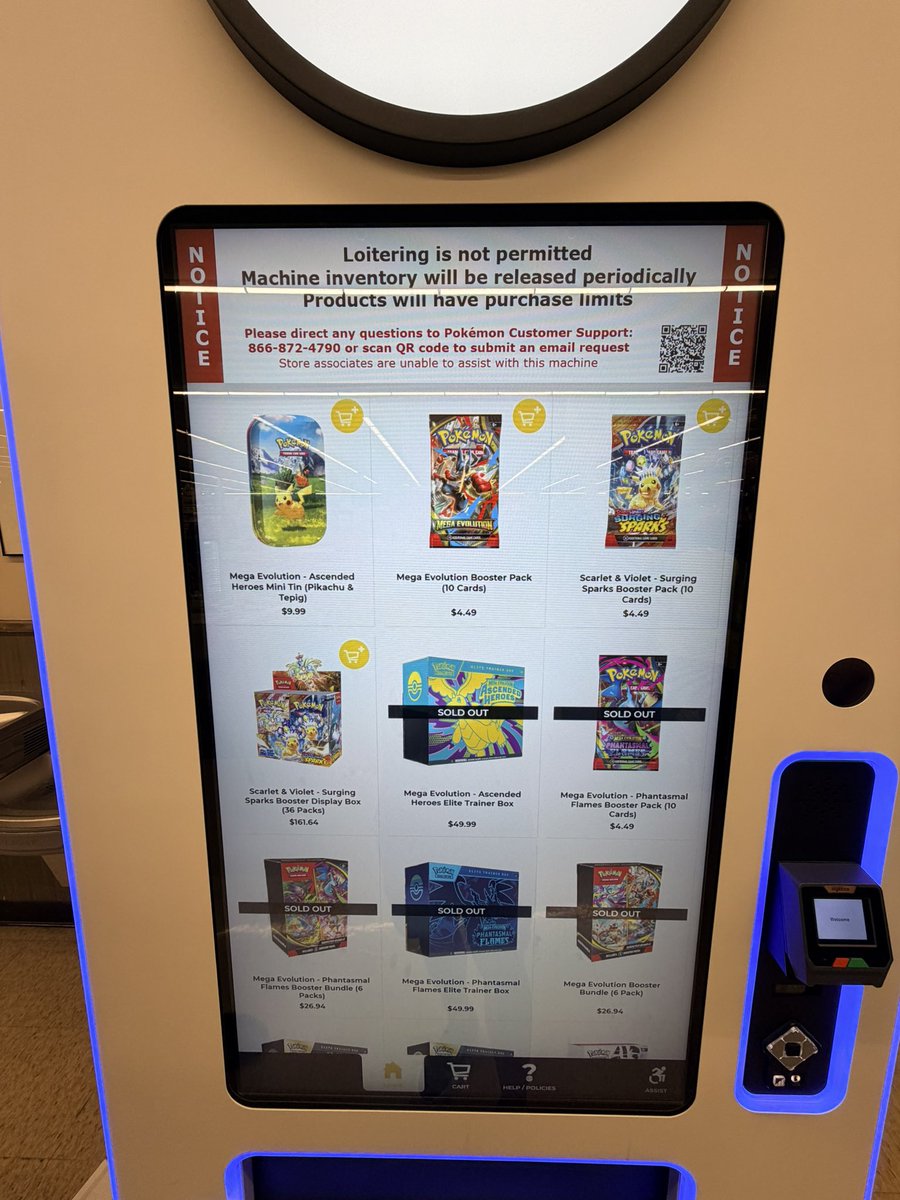 This machine dropped a booster box, AH tin and packs but I gave the box to the guy behind me cause he asked me "would you be down to split product" I said yeah cause I'm only chasing certain sets. Happy for him to get the box but low key something felt off 🤔🤔