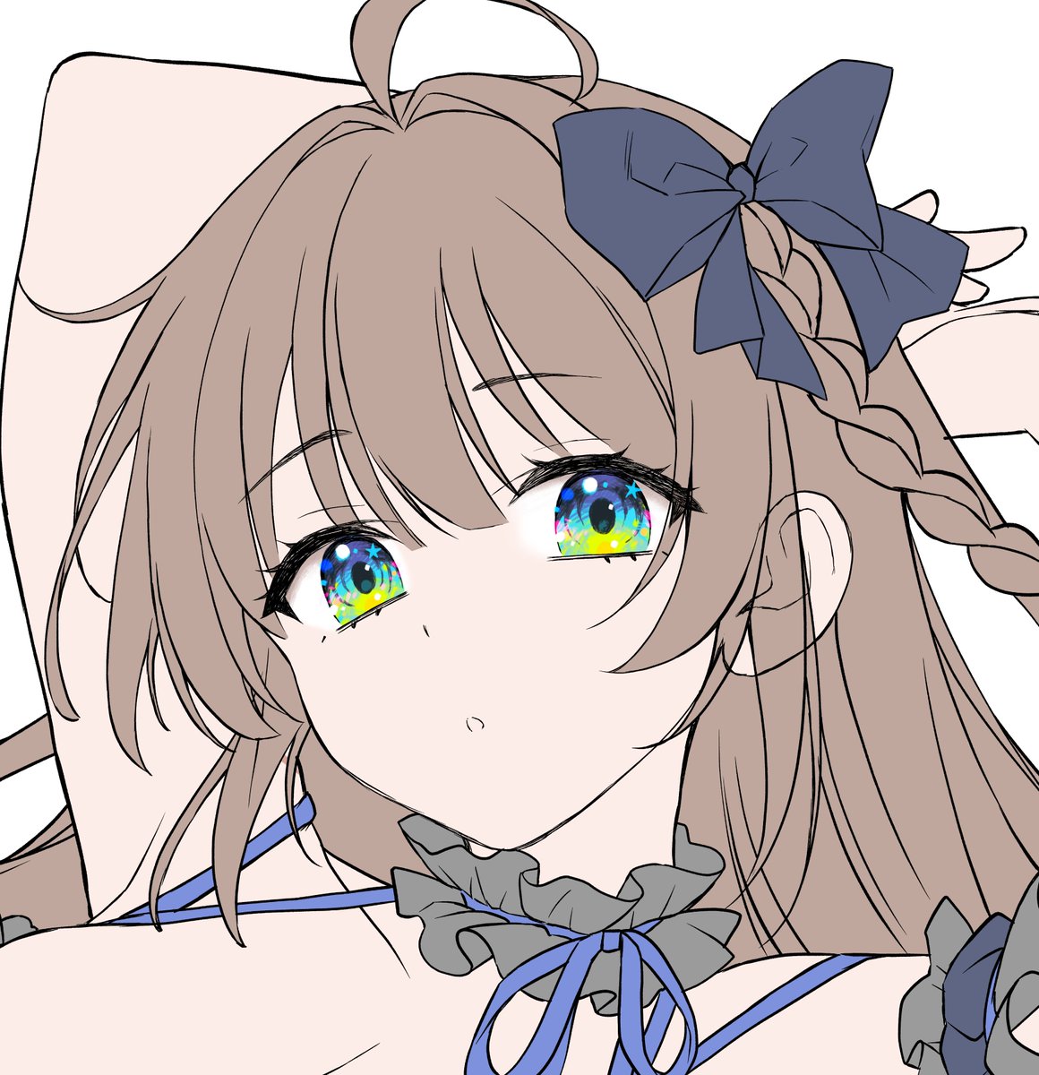 ポスター用イラスト😊全体載せたかったけど小さくする方法がわからないので顔だけ😂 