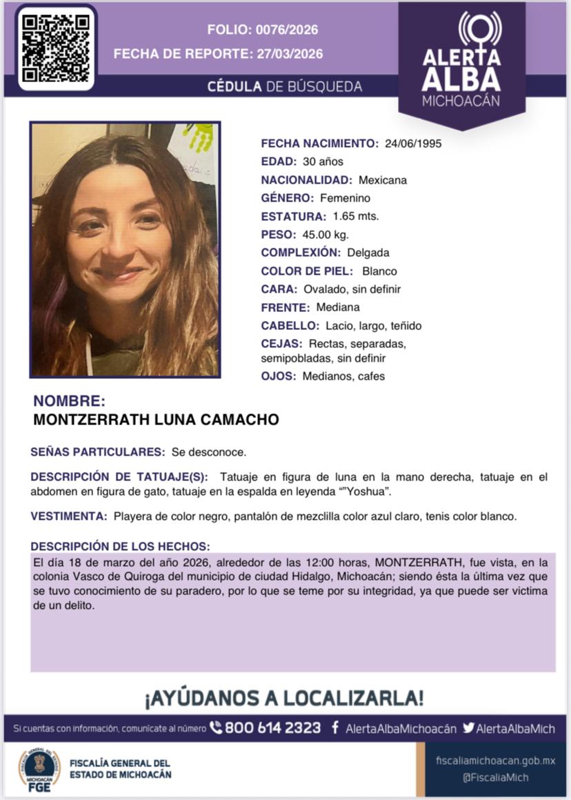 Alerta Alba Michoacan tweet media