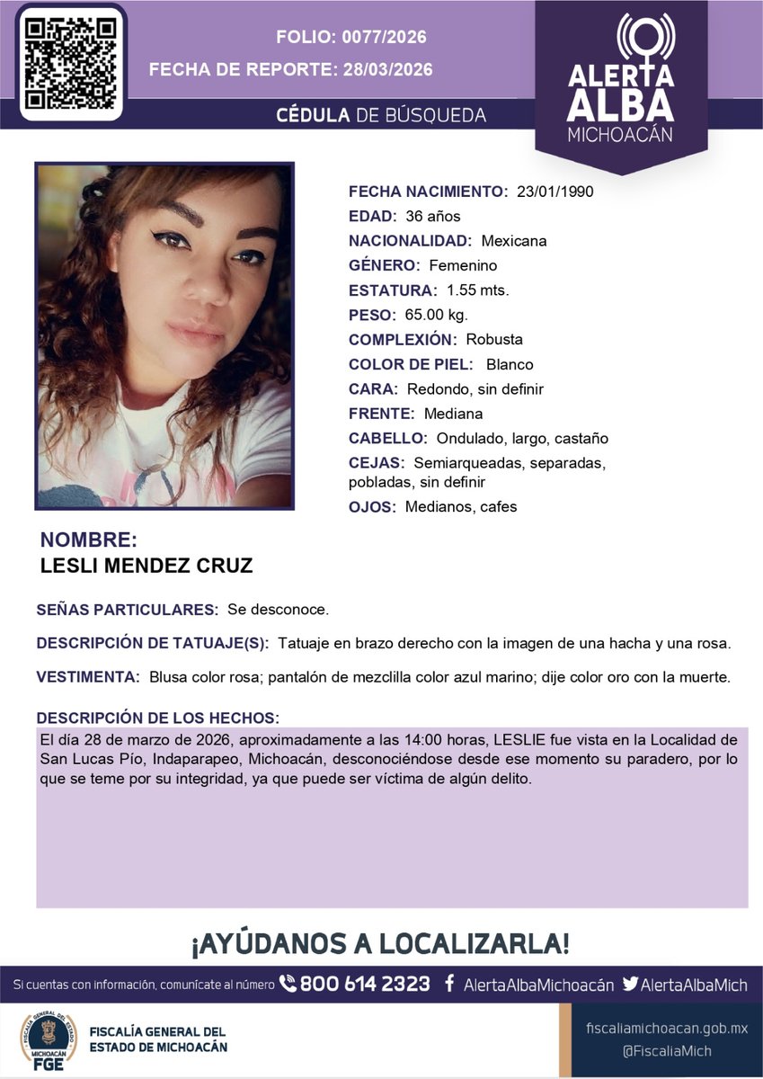 Alerta Alba Michoacan tweet media