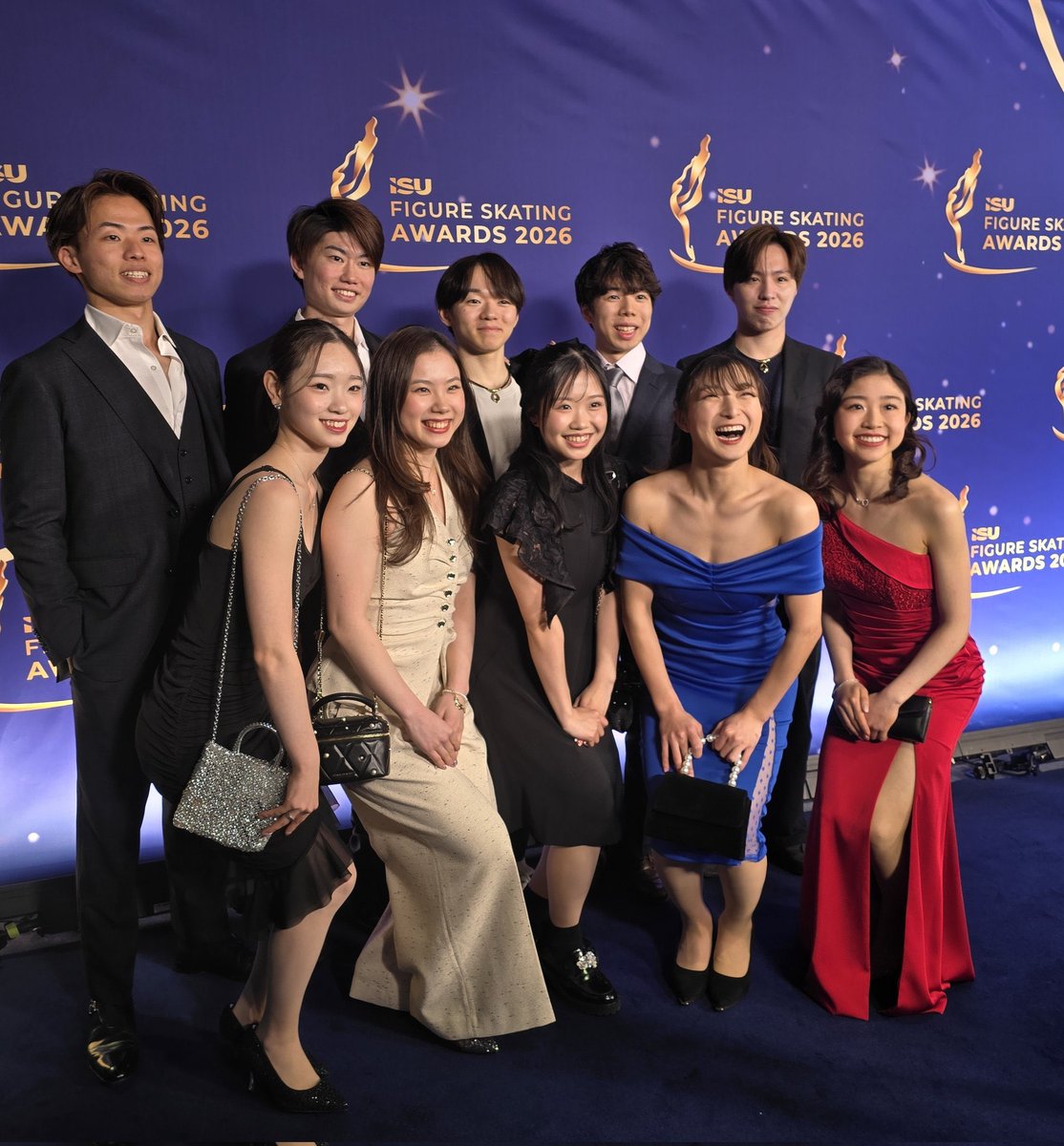 teamamiigo's tweet photo. [03/29/2026] World Championships
 
Ami with Team Japan on the ISU blue carpet ✨

💌 online_on_ice

#AmiNakai #中井亜美 https://t.co/Dm4KaAjSEU