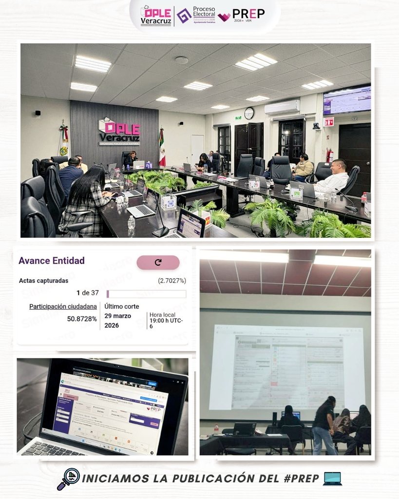Marisol_OPLEVer's tweet image. #AEstaHora | Iniciamos con la publicación del Programa de Resultados Electorales Preliminares #PREP 📊.
En el marco del Proceso Electoral Local Extraordinario 2026 para el Ayuntamiento de #Tamiahua🗳, los resultados que se difunden son preliminares, con carácter informativo y sin