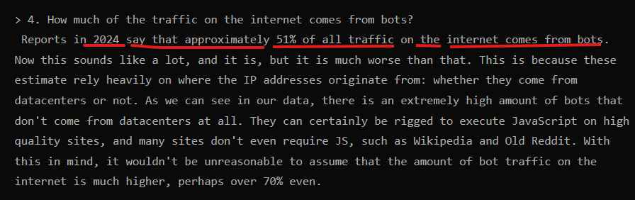 ramki_b's tweet photo. Internet bot traffic was over 50% in 2024!!! https://t.co/SD61tSupQ5 https://t.co/5wMtDeQQoB