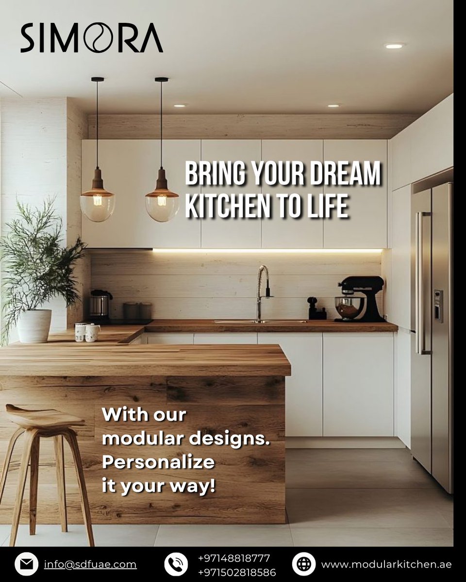 modularkitchen_'s tweet image. Turn your dream kitchen into reality with our modular designs. Customize every element to fit your unique style and needs.
Start designing your perfect kitchen with us today!
#ModularKitchen #DreamKitchen #CustomDesign #KitchenStyle #PersonalizedLiving #HomeRenovation