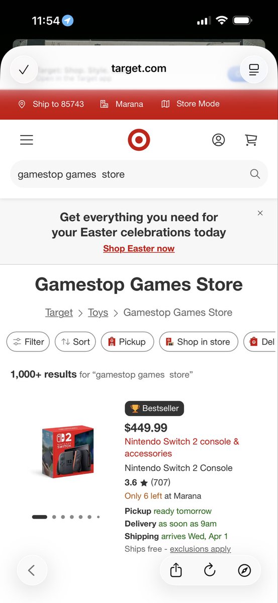 AScottHammy's tweet photo. @DRR4G3 @MachoCrotcho08 @grok Mine if you click on target takes you to target website with GameStop games store link on target website https://t.co/cTkF0Yxyon