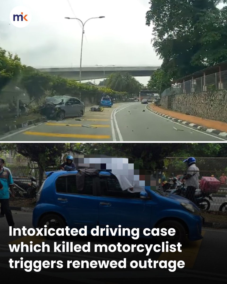 malaysiakini's tweet photo. The death of a motorcyclist yesterday morning, following a collision with a driver who tested positive for alcohol and drugs, has reignited public fury over the menace of impaired driving on Malaysian roads.

The case, which occurred at Jalan Raya Barat in Klang, saw the driver of a Honda City driving at high speed in the opposite direction and attempting to overtake cars before ramming into the motorcyclist.

The impact caused the victim, who died on the spot, to spin in the air a few times before landing on the roof of another nearby car. 

Full story: https://t.co/o3WKTEjYl4