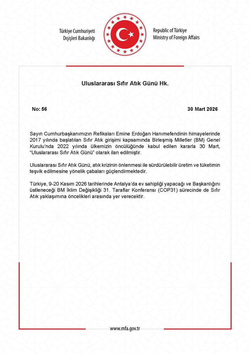 TC_Disisleri's tweet photo. Uluslararası Sıfır Atık Günü Hk. https://t.co/GYZfnrhI0Q https://t.co/X79FASqfFP