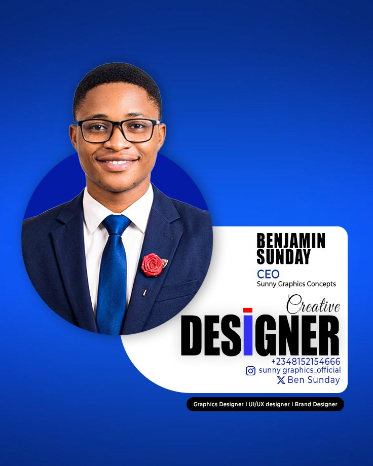 Ben Sunday ll GRAPHICS DESIGNER tweet media