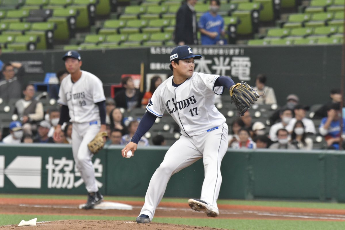 kk_nc_'s tweet photo. 日曜日投げてるならワンチャン投げるだろと狙ったらいた🙌🙌🙌

久しぶりに投げてる姿見たよ😭

#松本航 投手 https://t.co/hI35182cai