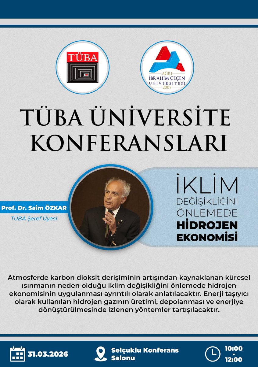 aicuni2007's tweet image. #TÜBA Üniversite Konferansları kapsamında gerçekleştirilecek etkinliğe tüm personelimiz ve öğrencilerimiz davetlidir.

#AğrıİbrahimÇeçenÜniversitesi #AİÇÜ #Ağrı #TÜBAKonferansları