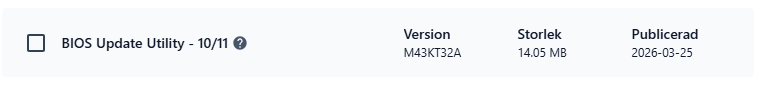 Mycket kan man uppdatera online på datorn i Sverige från Thailand.
Men BIOS tror jag jag hoppar över till kommer till Sverige. 😊