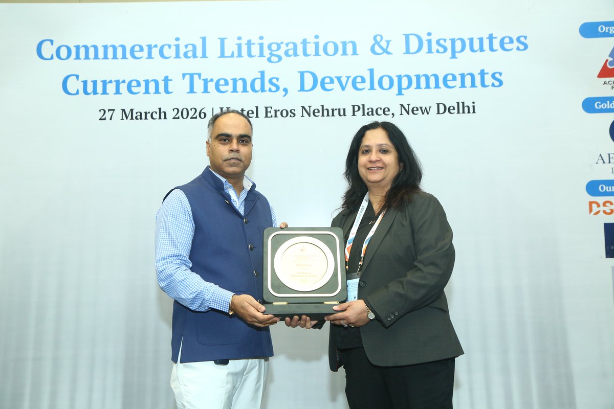 𝐂𝐨𝐦𝐦𝐞𝐫𝐜𝐢𝐚𝐥 𝐋𝐢𝐭𝐢𝐠𝐚𝐭𝐢𝐨𝐧 &amp; 𝐃𝐢𝐬𝐩𝐮𝐭𝐞𝐬: 𝐂𝐮𝐫𝐫𝐞𝐧𝐭 𝐓𝐫𝐞𝐧𝐝𝐬, 𝐃𝐞𝐯𝐞𝐥𝐨𝐩𝐦𝐞𝐧𝐭𝐬 - 𝐍𝐞𝐰 𝐃𝐞𝐥𝐡𝐢

Anku Khanna is recognized for outstanding excellence in mediation and settlement.

📍Hotel Eros, Nehru Place, New Delhi