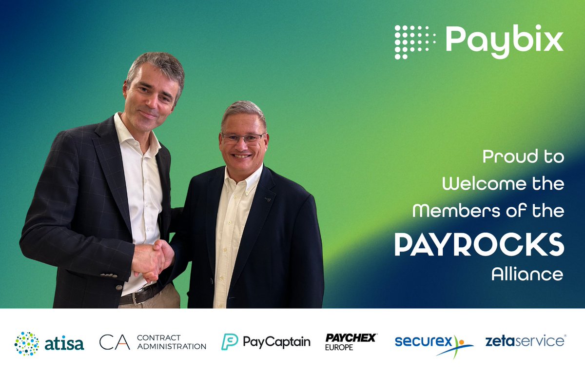 Paybix × Payrocks

Excited to welcome Payrocks as a Value Added Reseller — an alliance of  local payroll experts with 3,000+ specialists across 13 countries and 2M+ payslips/month

Together, we combine strong local expertise with global payroll technology

#GlobalPayroll #HRTech