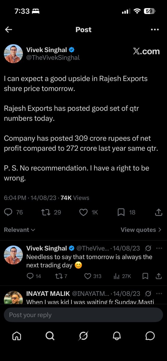 KumarGaura43505's tweet photo. @TheVivekSinghal  sir kya karna hai es stock ka average karu ya bechke niklu… https://t.co/ZxhcfQsauX