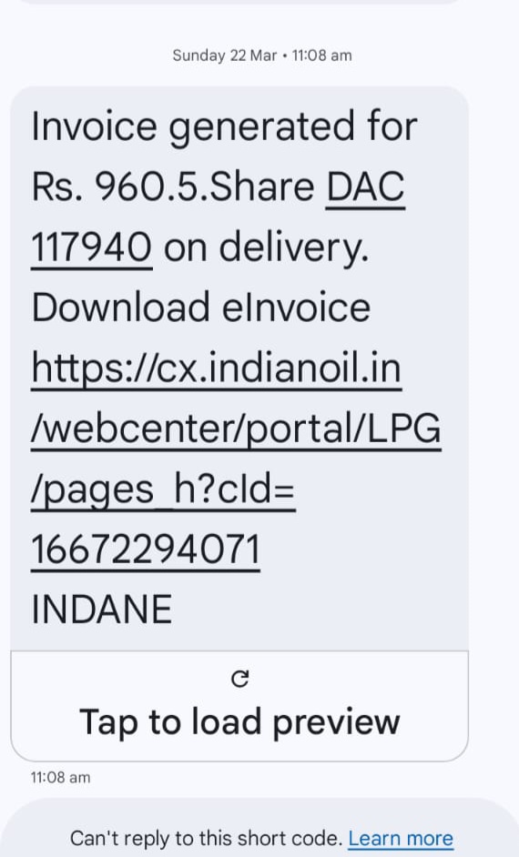 isibasankar's tweet photo. @IndianOilcl invoice generated on 22nd of March. When I will get my cylinder? https://t.co/o3FDNZmyD0
