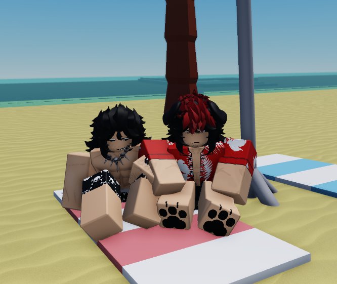 DirtyNecroBoy's tweet photo. two cute brothers on a beach date ^^ (their actual designs on the right) #LutherWilson and #LooeyWilson yaye!! #comblox #incest #roblox #darkshiptwt #darkship #proshiptwt #proship #brocon #RottingFlowers https://t.co/nAlYqiTcbr
