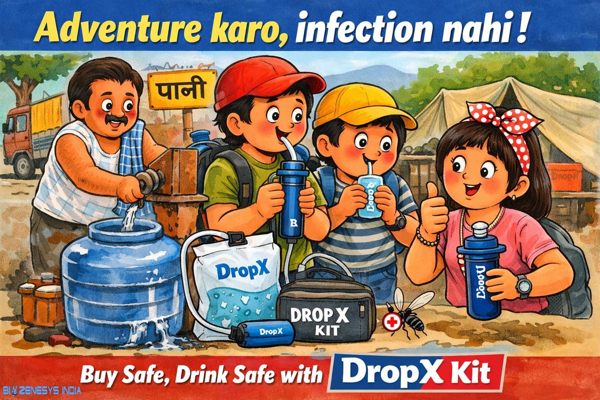 BiozenesysInd's tweet photo. Don't let bad water stop the fun!

From camping trips to summer treks, keep your squad hydrated and healthy. DropX brings lab-accurate testing to the palm of your hand.

#DropX #BiozenesysIndia #CleanWater #travelfriendly #AdventureSafety https://t.co/E85yI6OFlp