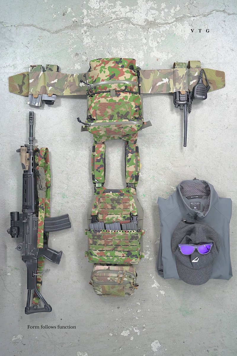 SBPC-V2】JGSDF 2型迷彩のプレートバッグにMulticamのエラスティック