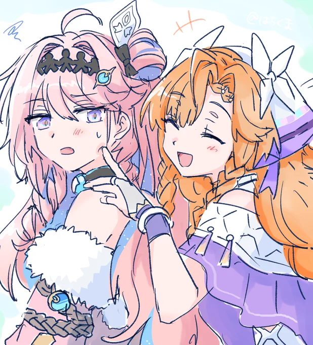 久しぶりにこっちにイラスト投稿。 鳴潮のダーニャちゃんとシグリカちゃんが可愛いんですよ