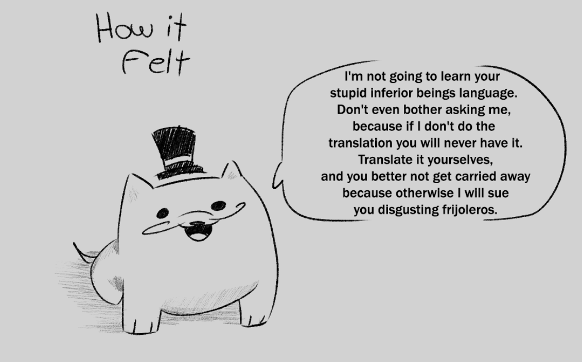 Smooky_Cat's tweet image. I know I wouldn't say a slur of any kind either, but holy cow, did you seriously make an apology letter to the Latin community IN ENGLISH?! Come on dud.